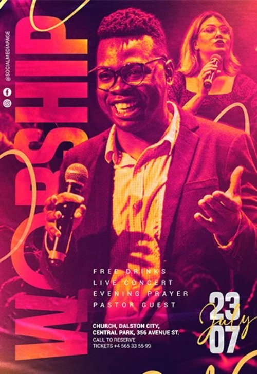 Worship Concert Flyer